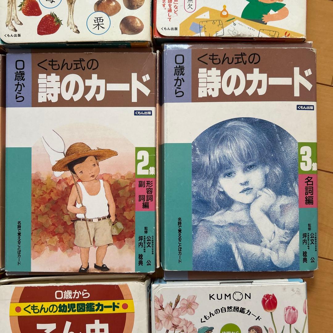 くもん式 知育カードセット　幼児　漢字・詩・四字熟語・国旗・昆虫・花・木
