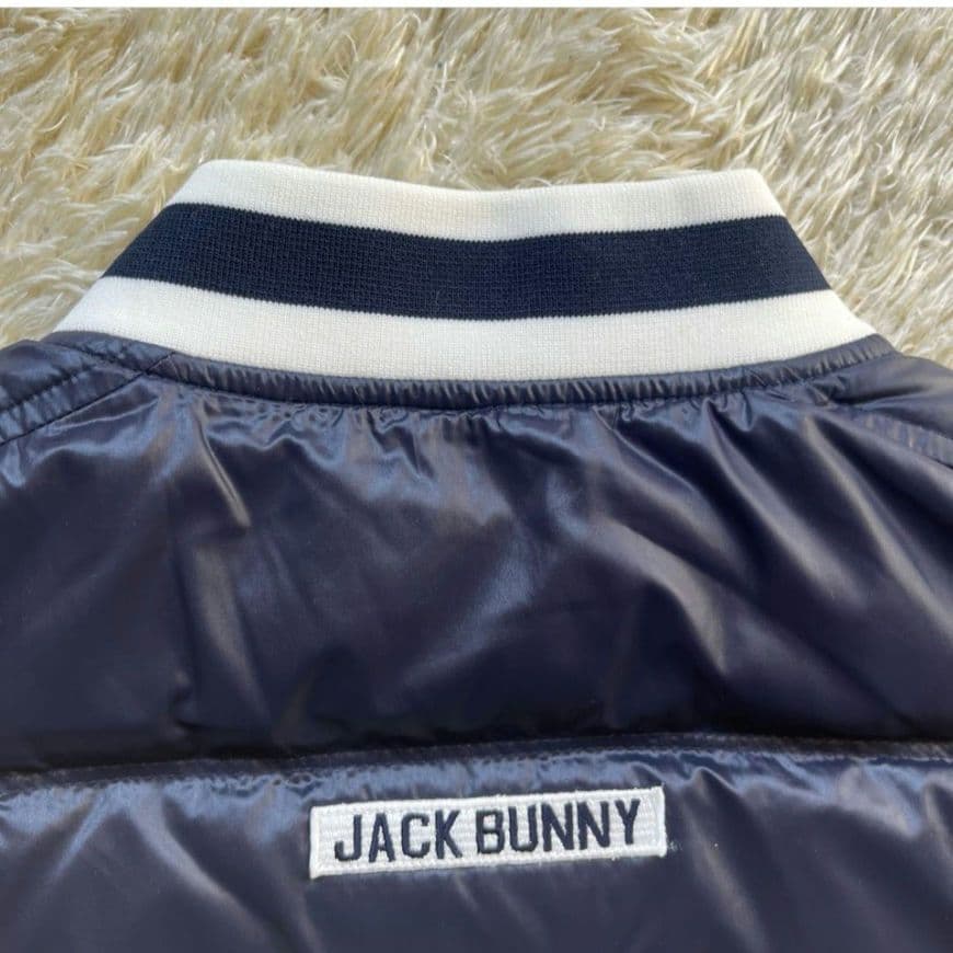 極美品　ジャックバニー　ダウンベスト　フルジップ　ダブル　サイズ5 ネイビー