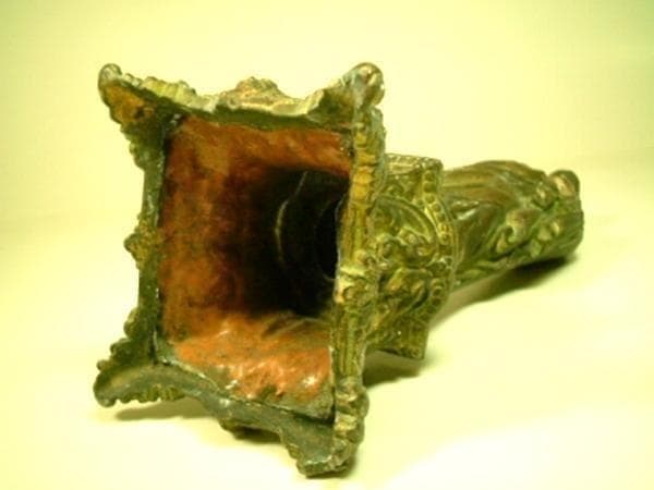 フランス アンティーク 聖心イエス像 台座付 20cm 御心像 19世紀頃