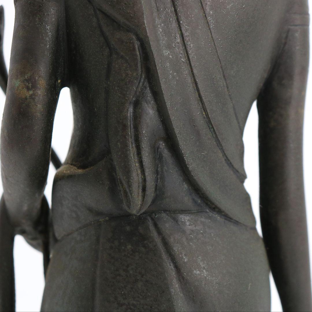 聖観音菩薩像 仏教美術 銅製/ブロンズ 仏像 置物　AB228　1FB6