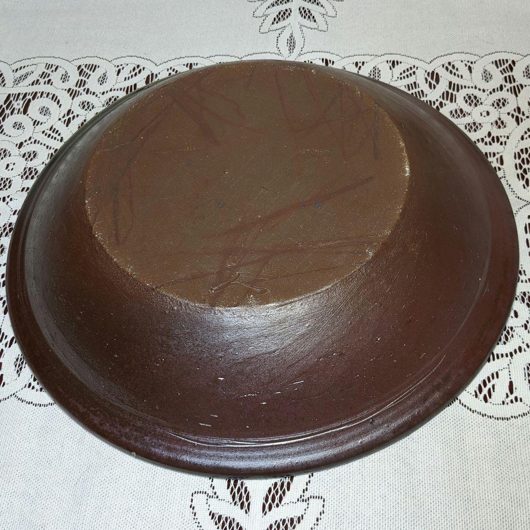 備前市無形文化財保持者 榊原清人 備前焼 大皿 共箱・布・栞付き 置物 飾り皿