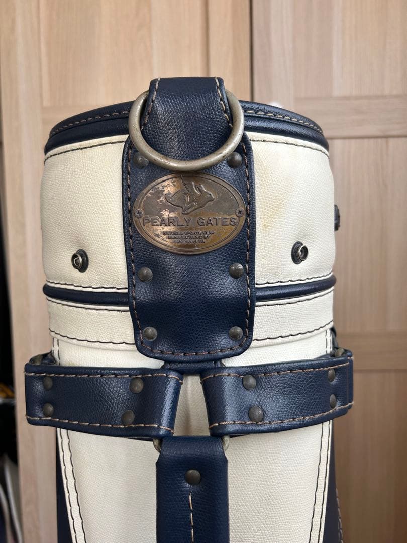 PEARLY GATES キャディバッグ ホワイト/ネイビー