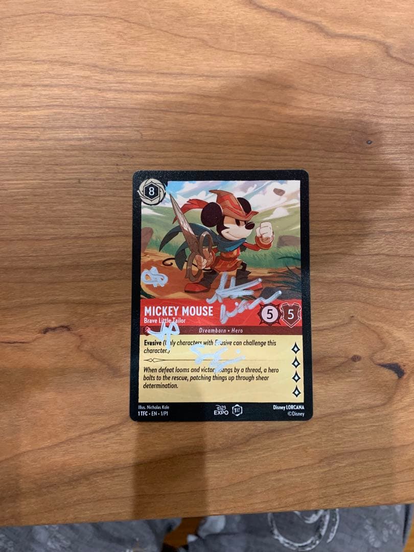 ロルカナ　Lorcana Mickey Mouse D23 プロモ　4サイン入り