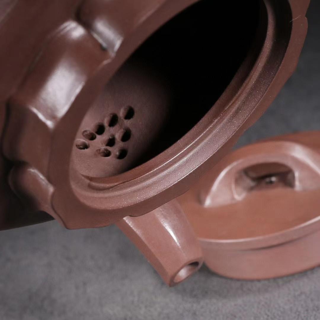 中国古美術・六角紫砂壺・ 底款:范大生・宜興原鉱・紫泥急須・茶壺・茶道具・置物