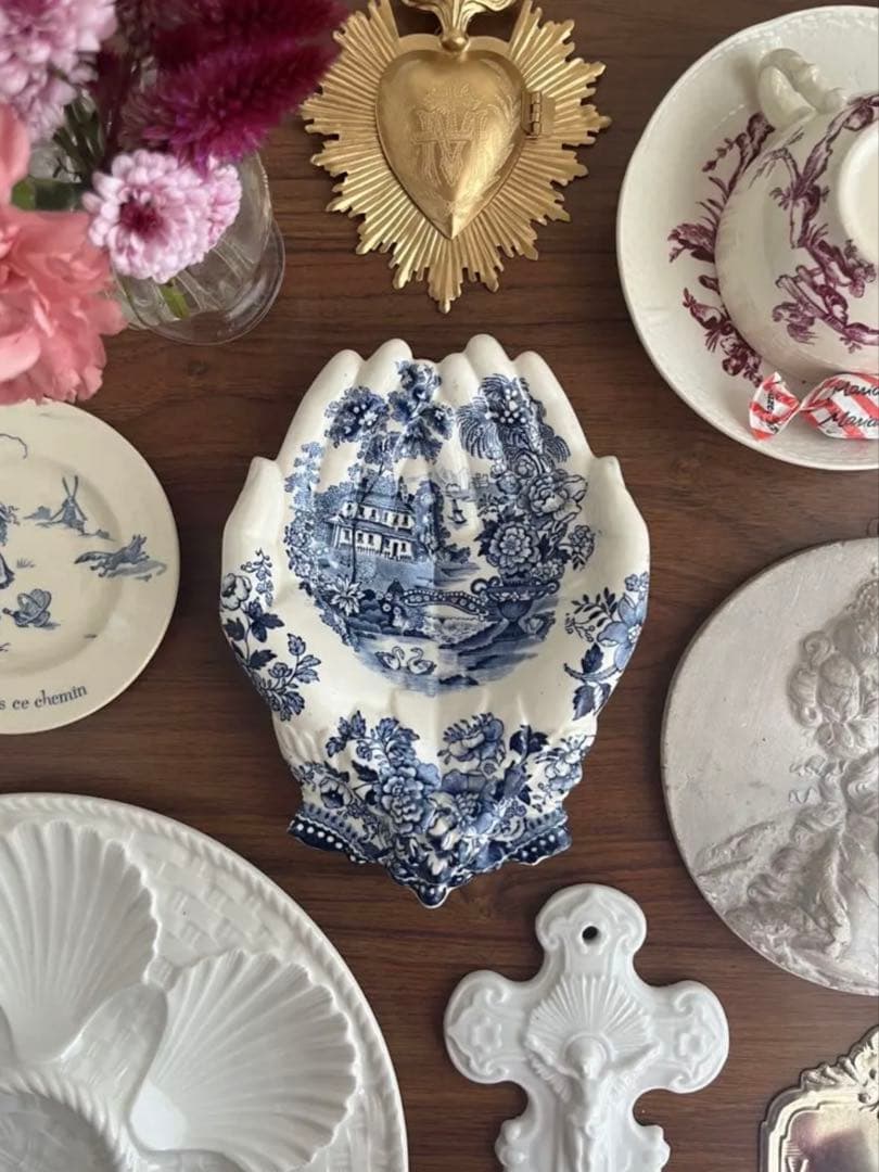 英国ヴィンテージ ♤ ハンドトレイ ♤ クラリス・クリフ