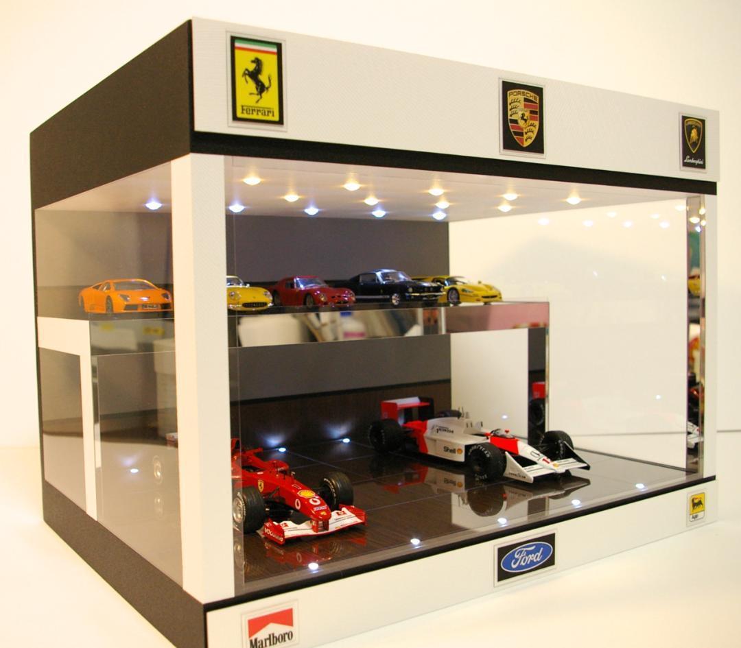 ミッツ・1/18〜1/43展示可・2段式ディスプレーBOX /ネオジオラマ