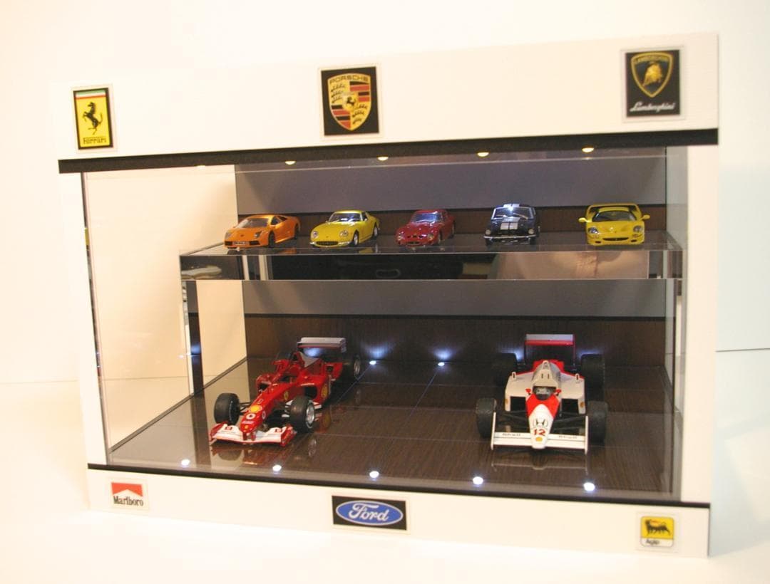ミッツ・1/18〜1/43展示可・2段式ディスプレーBOX /ネオジオラマ