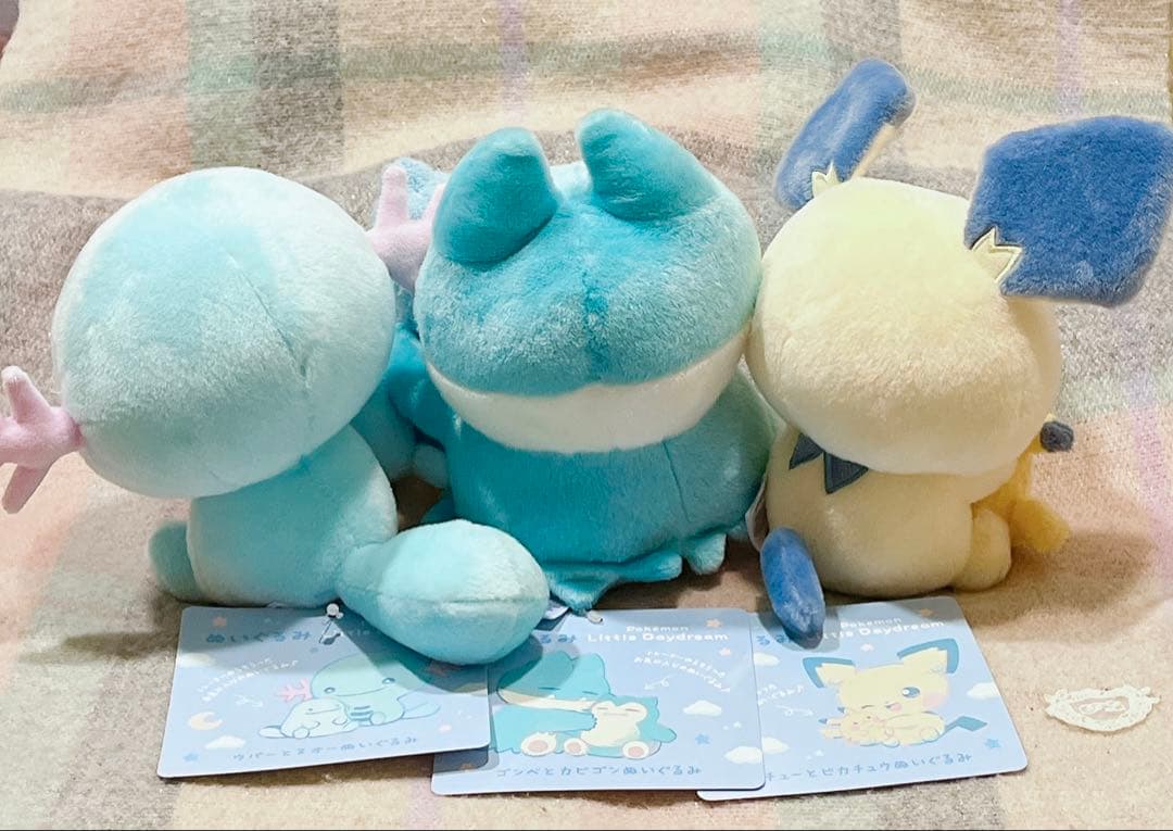 3種 ポケモン Little Daydreamピチュー/ゴンベ/ウパーぬいぐるみ