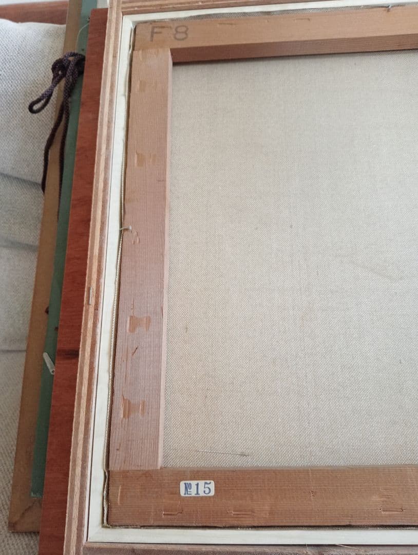 額縁付 １点物 油彩画 黒沢久 風景画『オンフルール』56 × 63cm