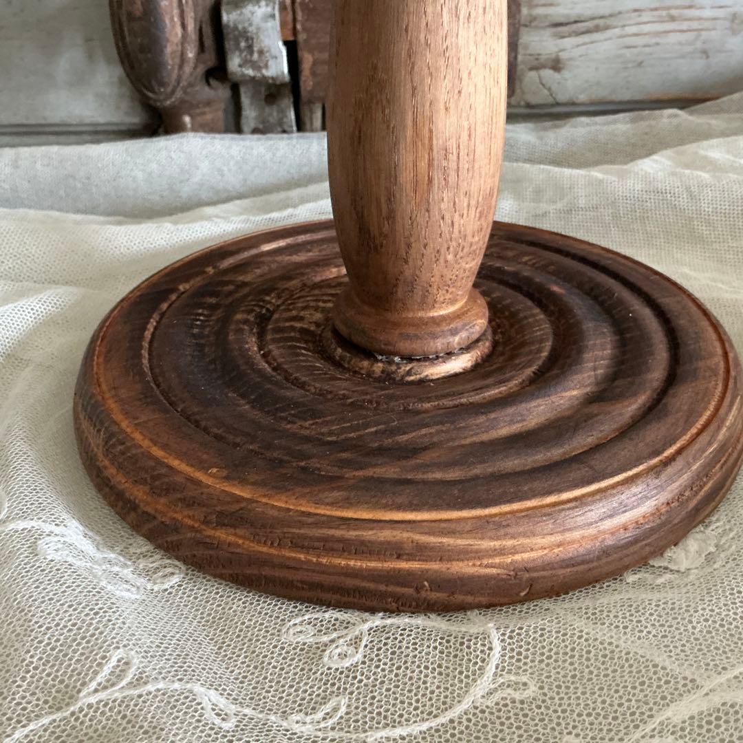 フランスアンティーク　卓上　ハンガー　ディスプレイスタンド　木製　トルソー　台座