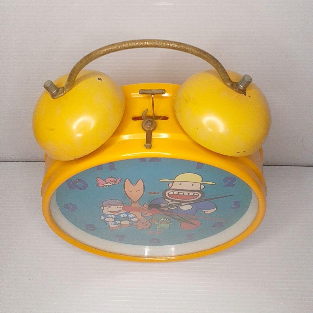 カールおじさん　キャラクターアラーム時計 イエロー　レトロ