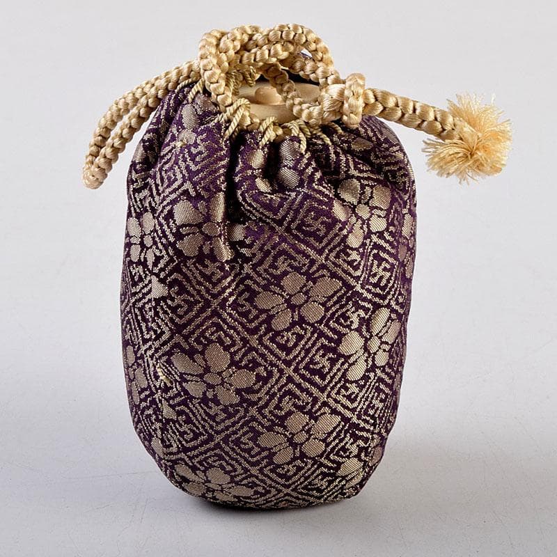 茶道具　瑞光窯造　佐々木八十二作　筒井写　瀬戸茶入　仕覆付　共箱　C　8909