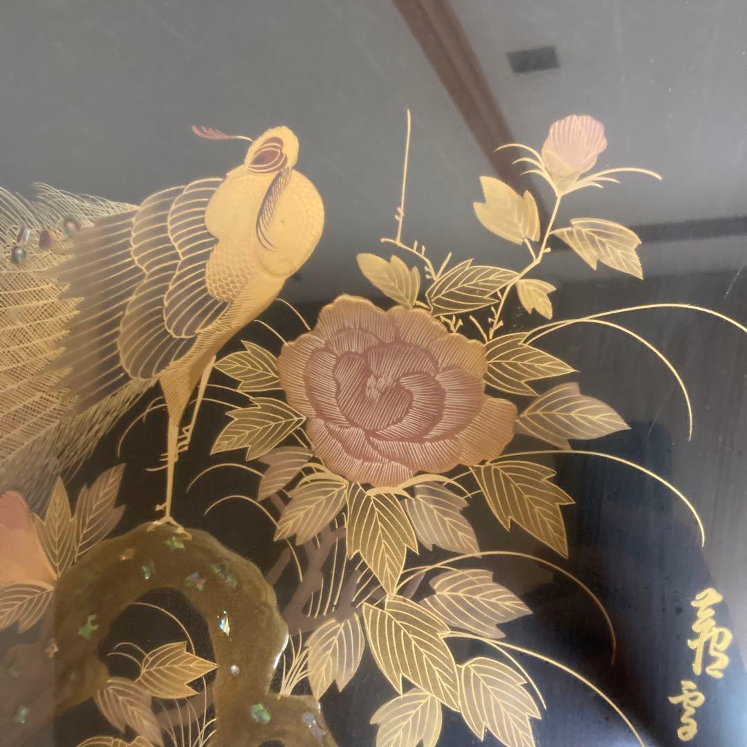 【商品】螺鈿工芸美術品 孔雀 日本芸術骨董品古美術