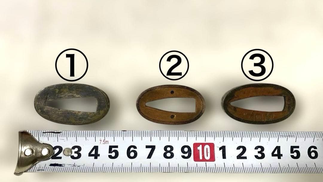B-73 縁 3個セット　武具　刀装具　骨董品　時代物　日本　美術品　工芸品