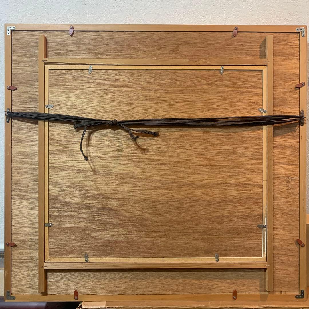 絵画　色彩水墨画　水彩画　真作　栖雪『花鳥図』