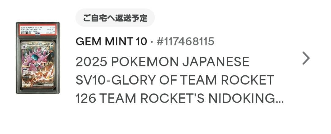 ロケット団のニドキングex #126 スペシャルアートレア