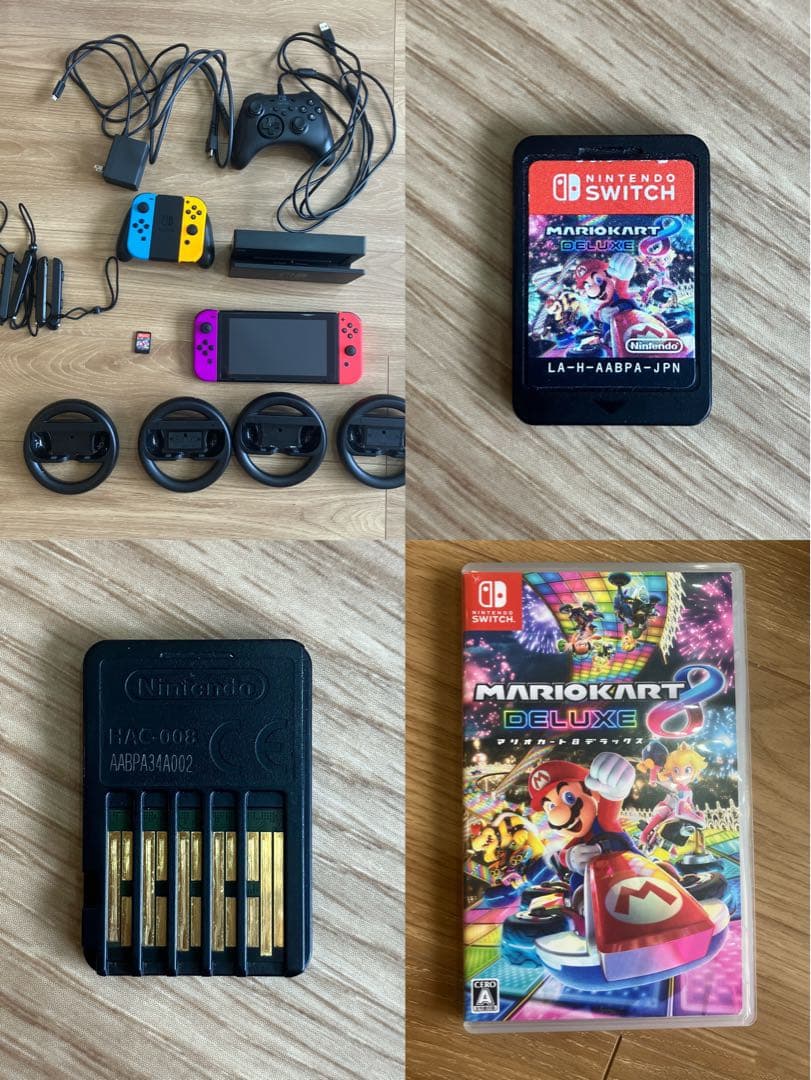 NintendoSwitch+マリオカート8デラックス+ジョイコン+ハンドル他