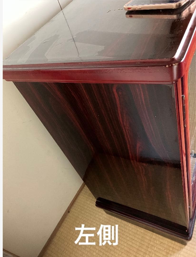 木製　アンティーク家具　お酒のボトルやグラス・食器の収納棚　西洋スタイルガラス扉