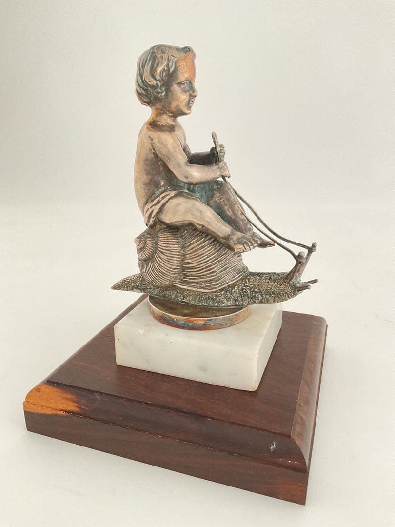 Cupid on a shell,1920FRANCE.カタツムリに乗った天使