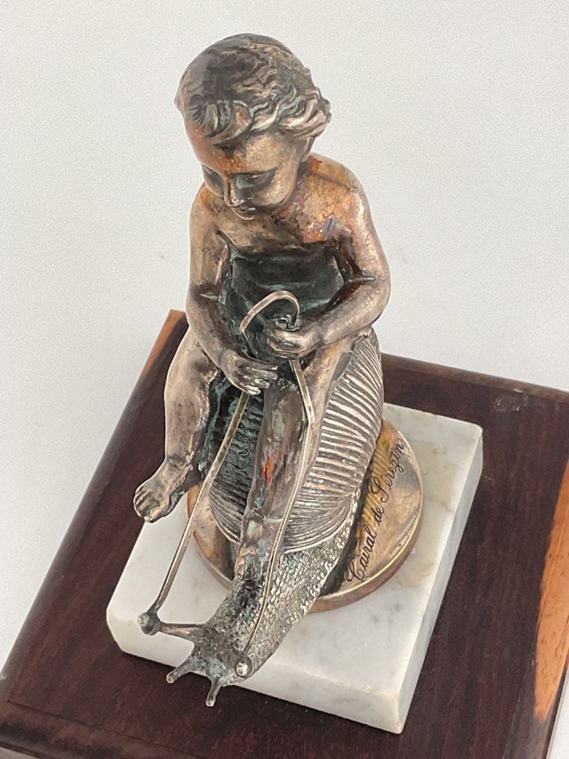 Cupid on a shell,1920FRANCE.カタツムリに乗った天使