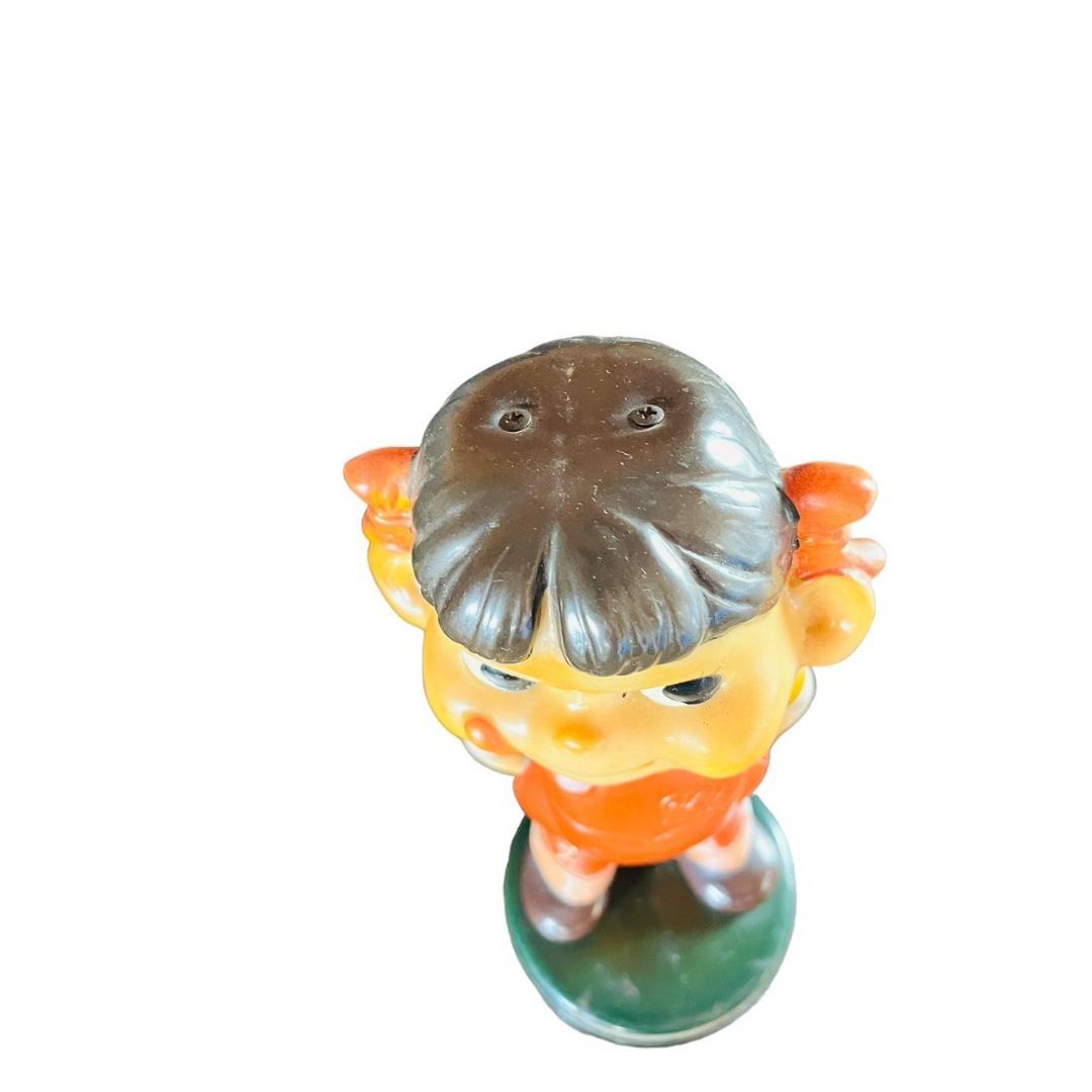 希少！！　不二家　当時物　首振りペコちゃん　ブリキ台