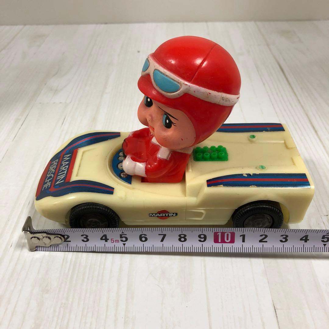 Y☆ 昭和レトロ　当時物　昭和 レトロ ちびっこ ラリーカー ソフビ 人形日本製