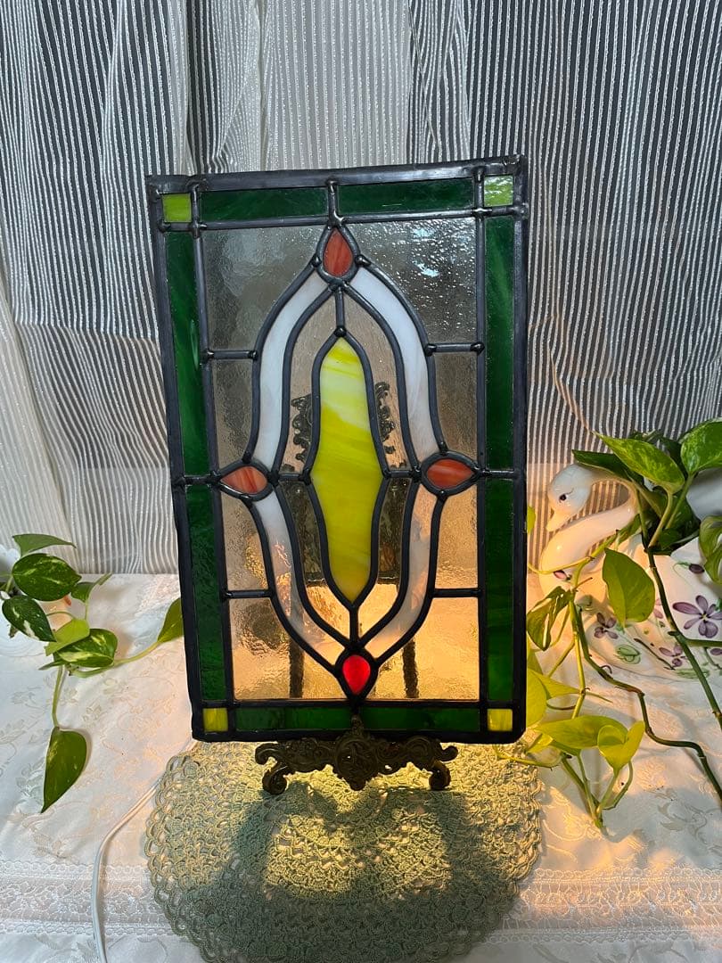 アンティーク　イギリス　ステンドグラス