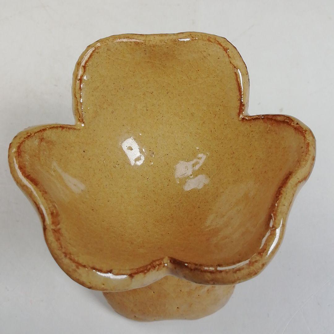 Ｗ１９５　蓋置　『萩焼』『三葉　蓋置』『十二代　田原陶兵衛 造』　共箱　茶道具