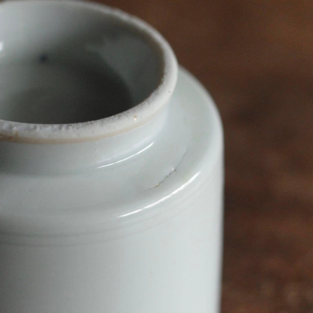波佐見 白磁 筒茶碗 火入れ 古美術 古道具 アンティーク