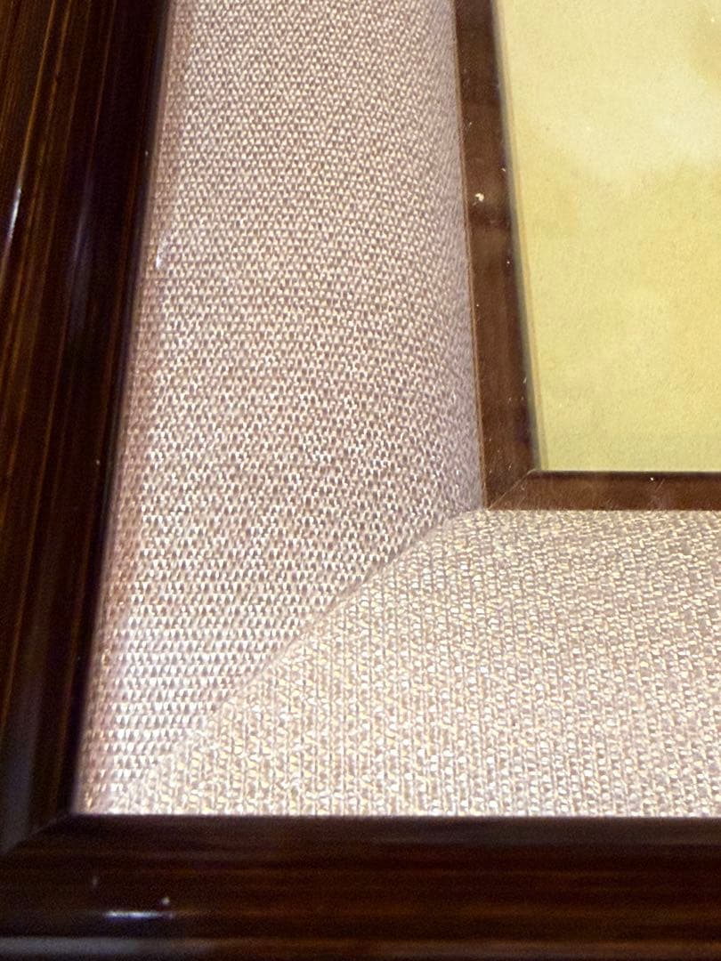 【真作】宮下柚葵「岩彩」日本画 約8号 額裏共シール 美人画重鎮