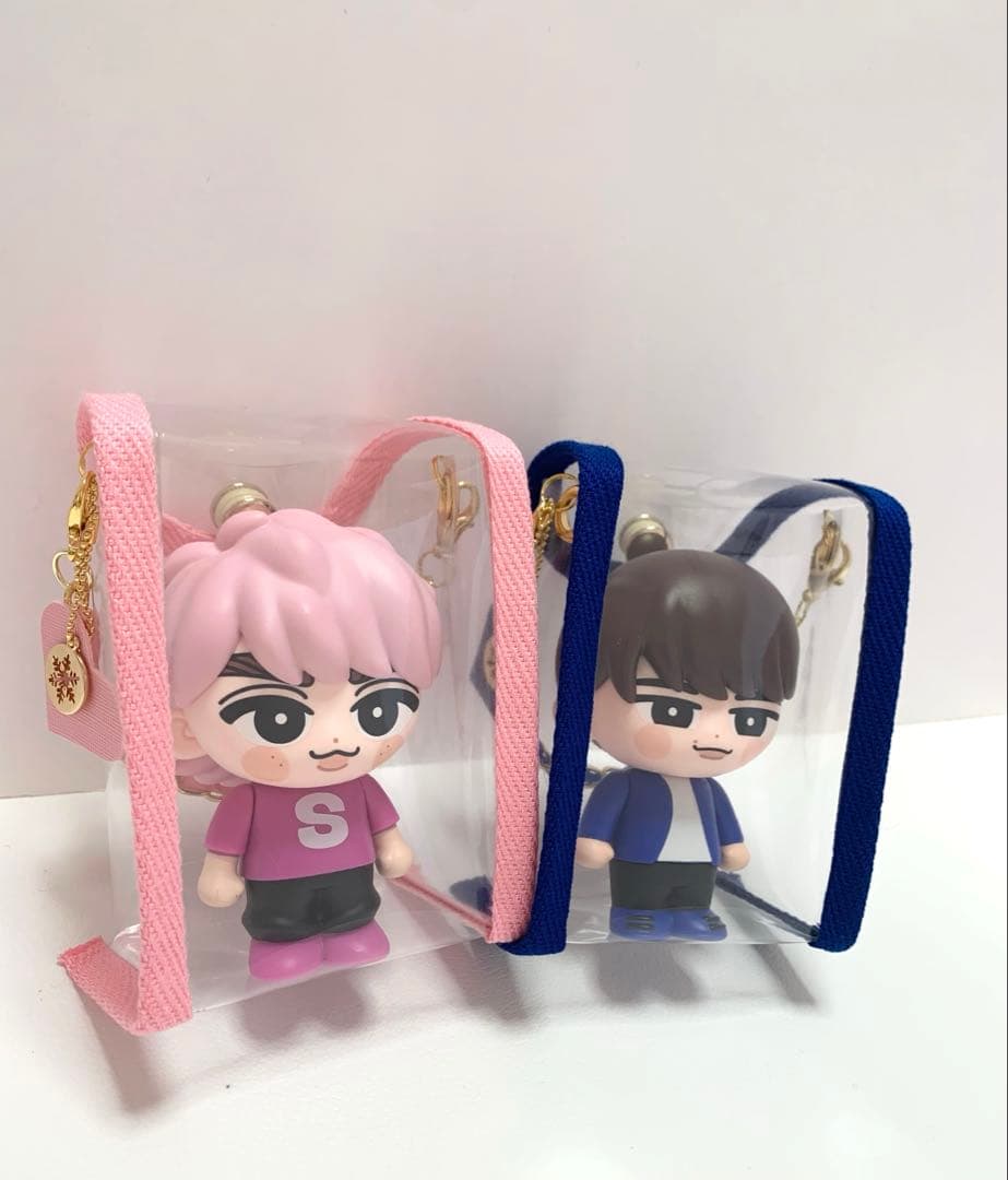 ニコちゃーん♡　すのチルソフビポーチ　ピンク　青　Man