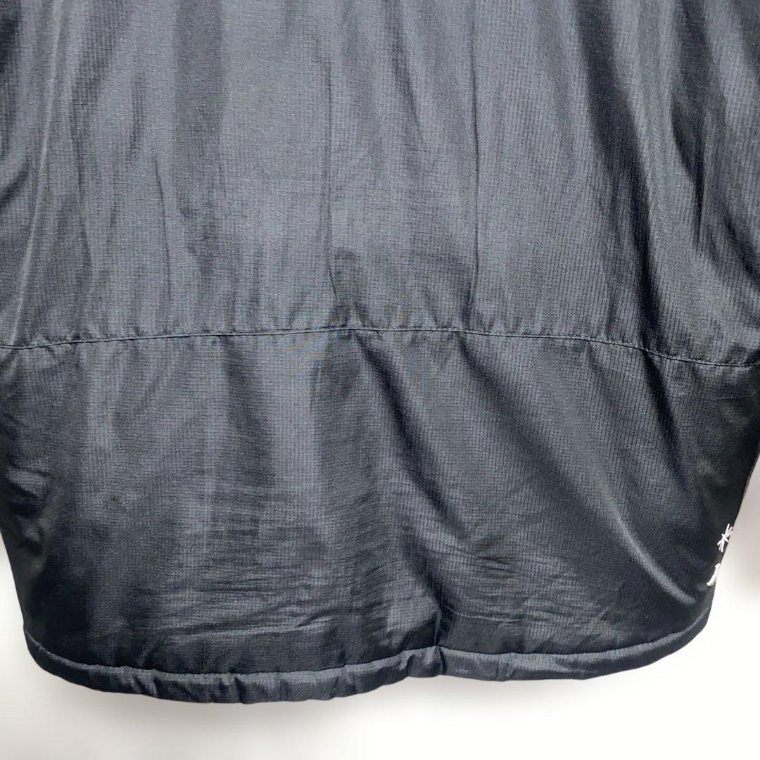 ルースイソンブラ　中綿　ジャケット　裏起毛　帽子付き　黒青　S