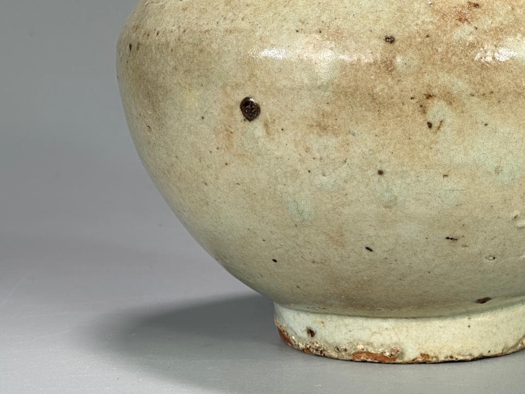 韓国美術　李朝時代　青白磁　白磁　青磁　壺　古物保証　時代物　朝鮮古美術