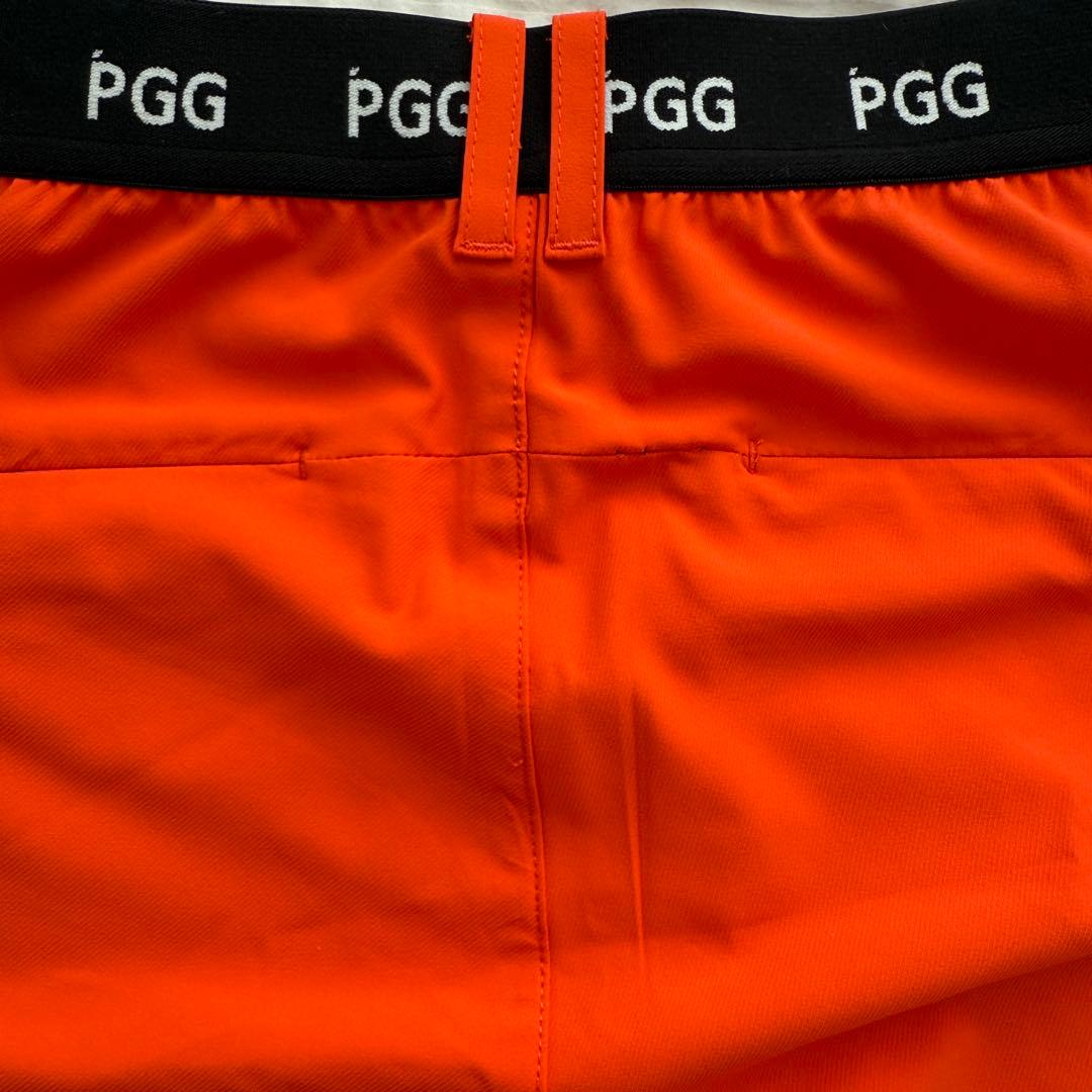 現行モデル　パーリーゲイツ　PGG ハーフパンツ　短パン　オレンジ　美品　5 L