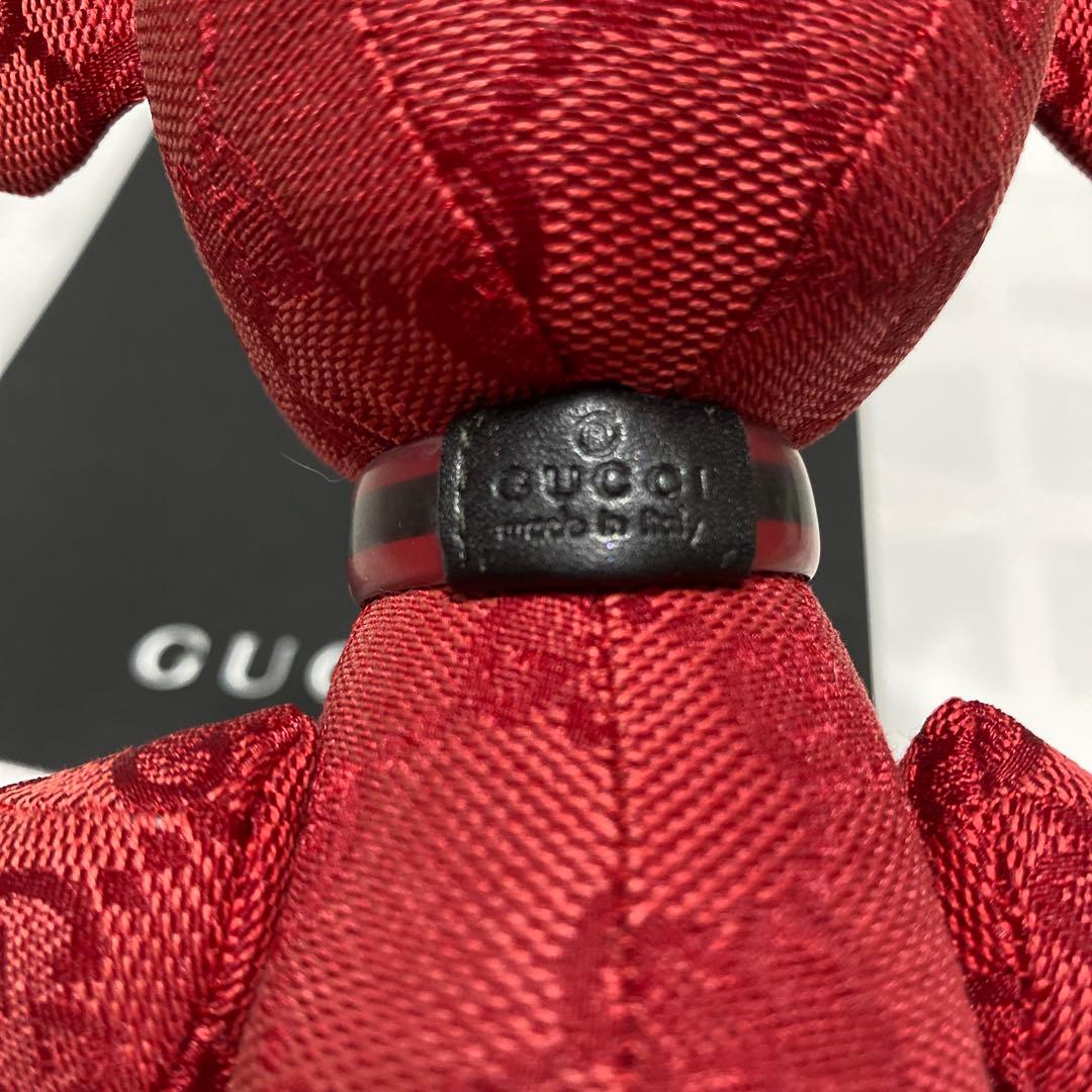 美品　グッチ　GUCCI　テディベア　GGブランドロゴ総柄　キャンバス地　箱有
