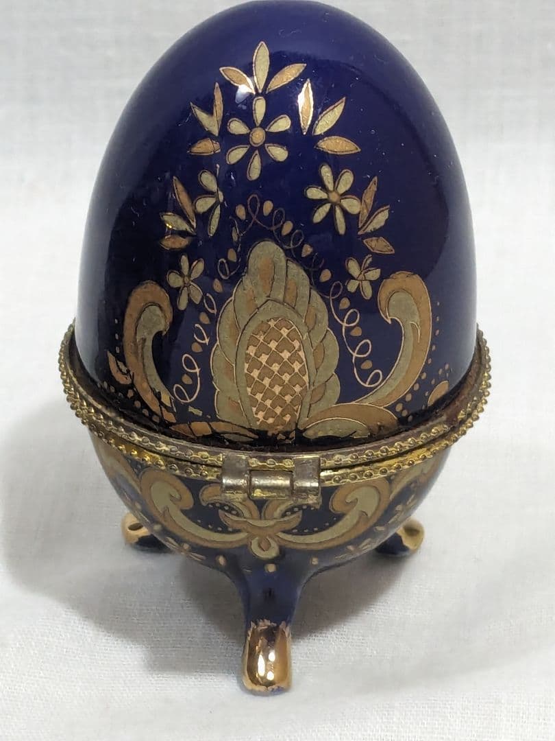 Meissen　マイセン　卵型ジュエリーボックス　大·小　置物　オブジェ　陶器