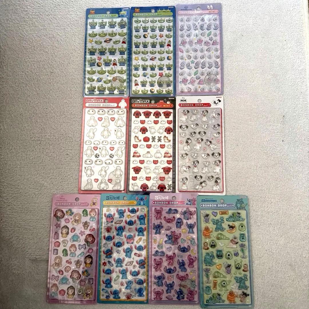 新品♡正規品♡ディズニー ボンボンドロップシール10枚セット♡おまけ付き♡
