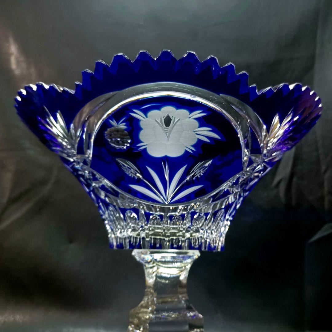 DRESDEN ドレスデン 草花模様 カット コンポート 盛り皿