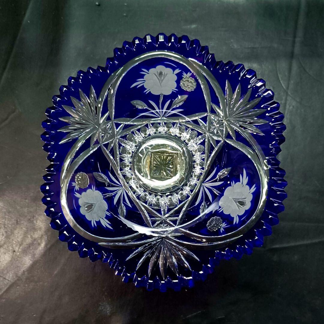 DRESDEN ドレスデン 草花模様 カット コンポート 盛り皿