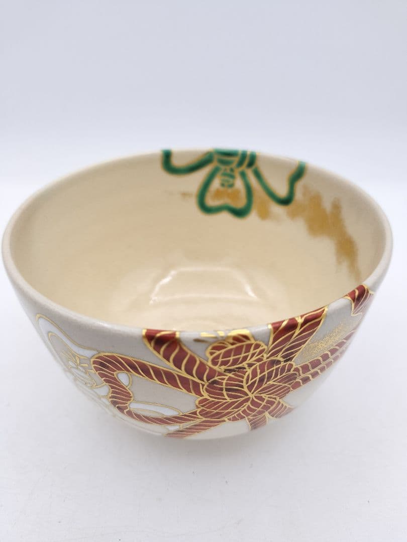 b570茶碗 仁清写　結桜 宮川香雲 木箱 茶道具　古物