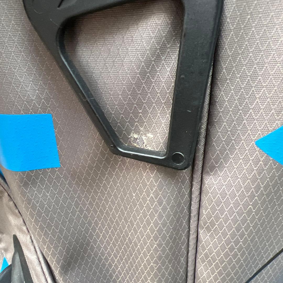 多機能ポケット付きゴルフバッグ グレー/青