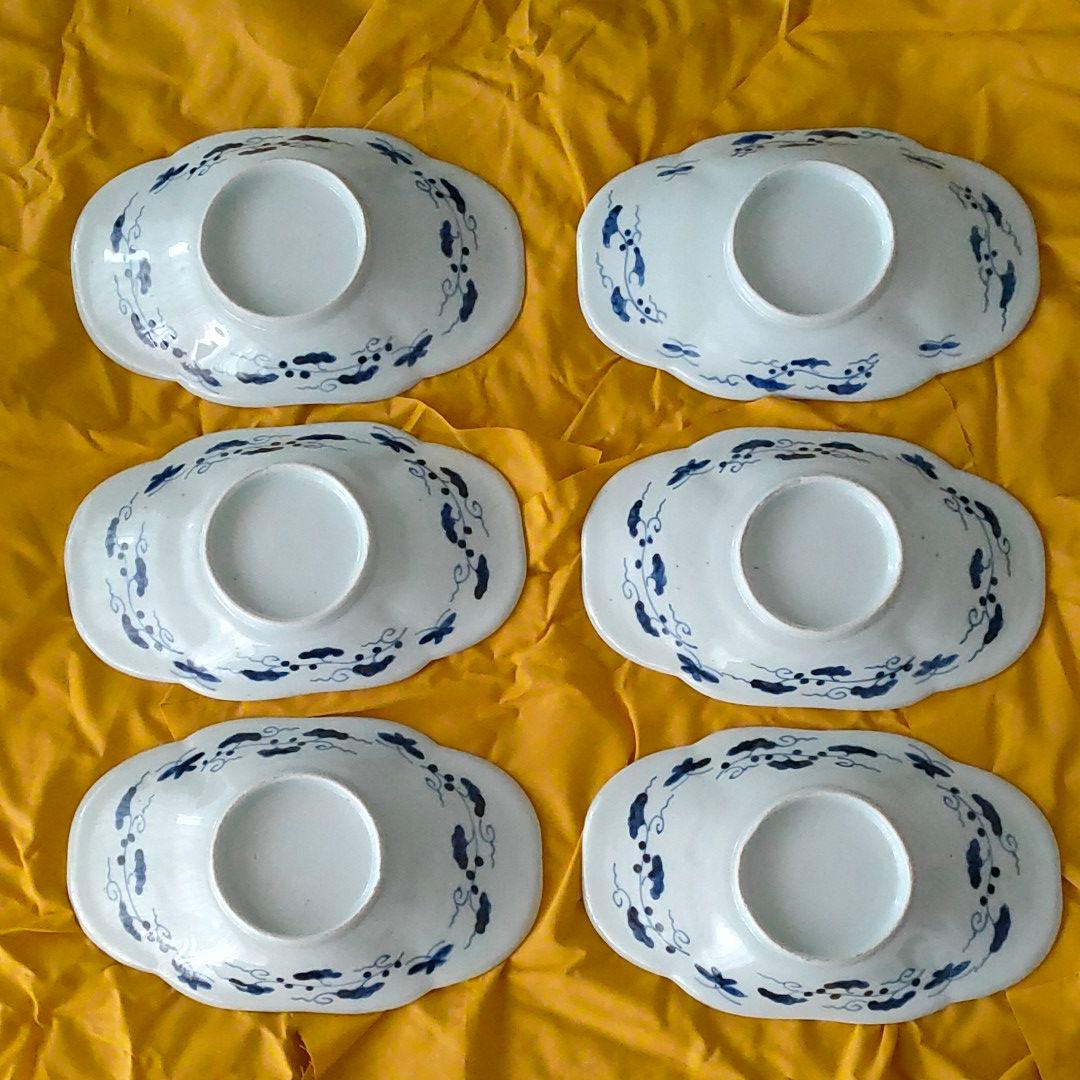 木瓜形焼物皿　６枚組