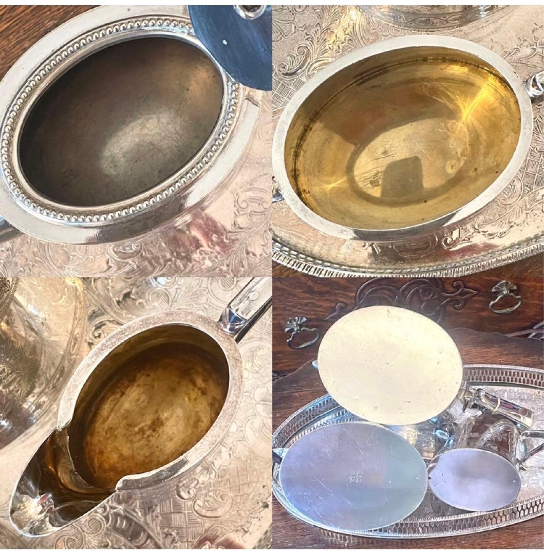 英国　イギリス　アンティーク　ティーセット　シルバープレート　純銀P 銀製品