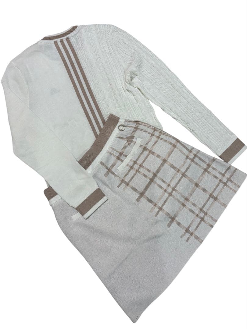 新品adidasゴルフニットセットアップ セーター＆スカート秋冬M