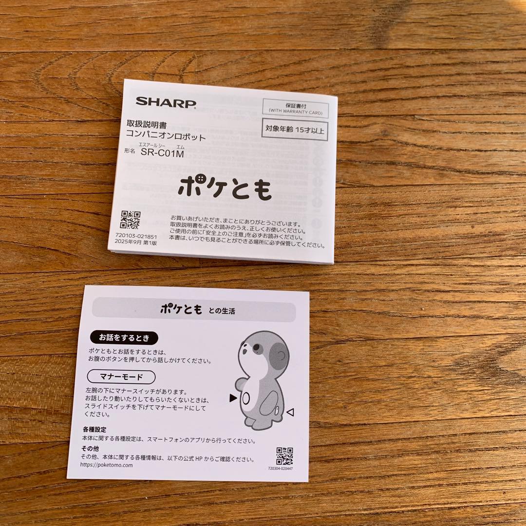 シャープ　ポケとも　本体と充電ホルダー