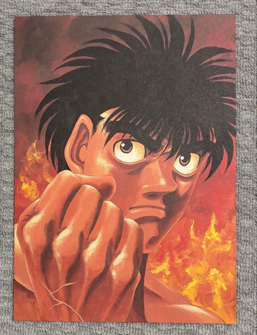 はじめの一歩　原画1枚　イラスト2枚（幕之内一歩、鷹村守）