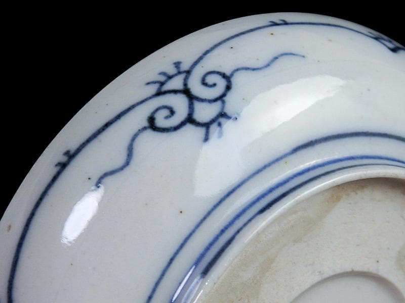 古伊万里　色絵　窓絵　貝の図　４寸皿　５枚　A137AS-CYs