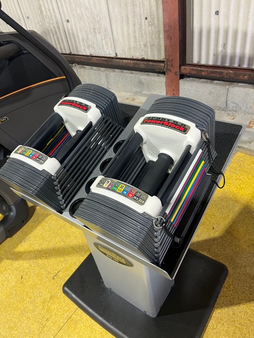 PowerBlock パワーブロック22.5kg×2個　スタンド付き　可変式
