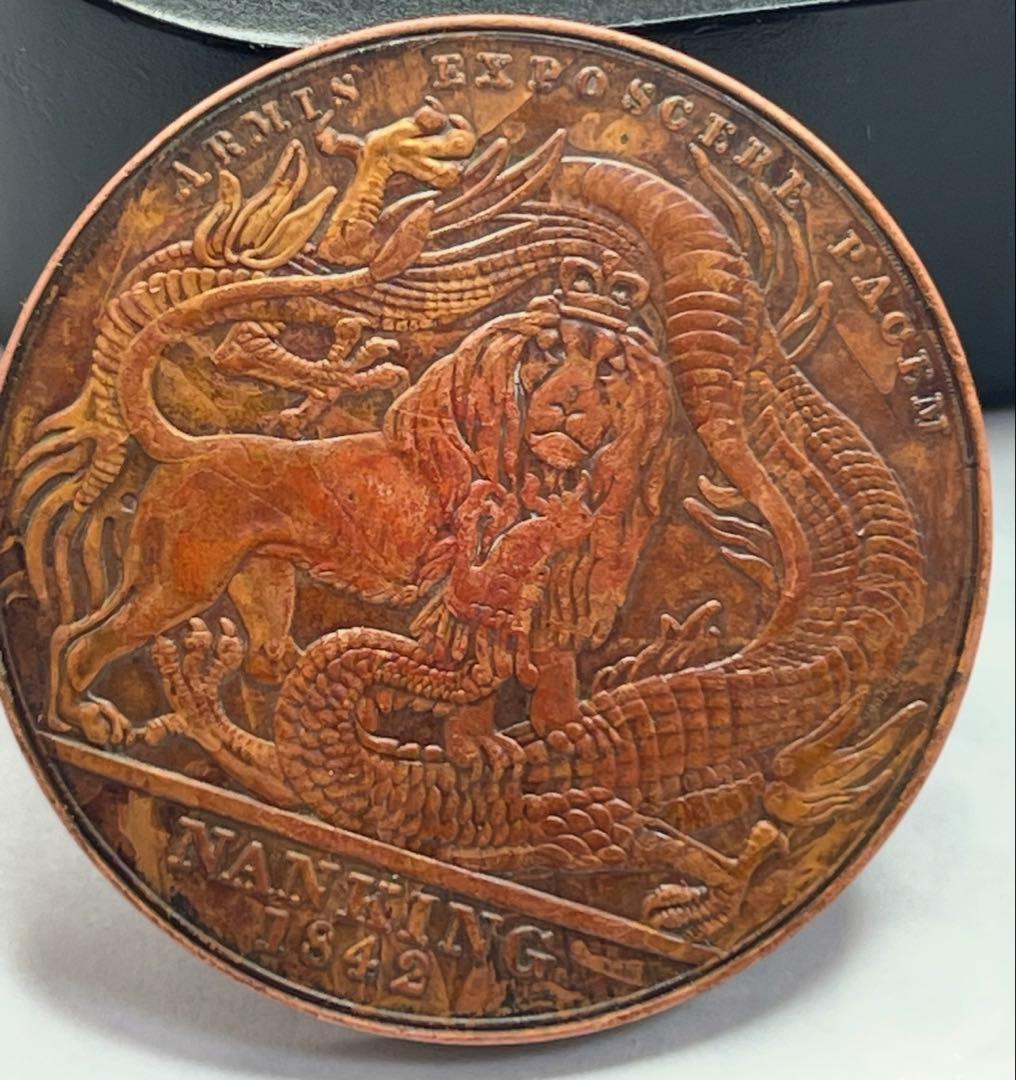 1842年 ヴィクトリア女王 銅貨美品