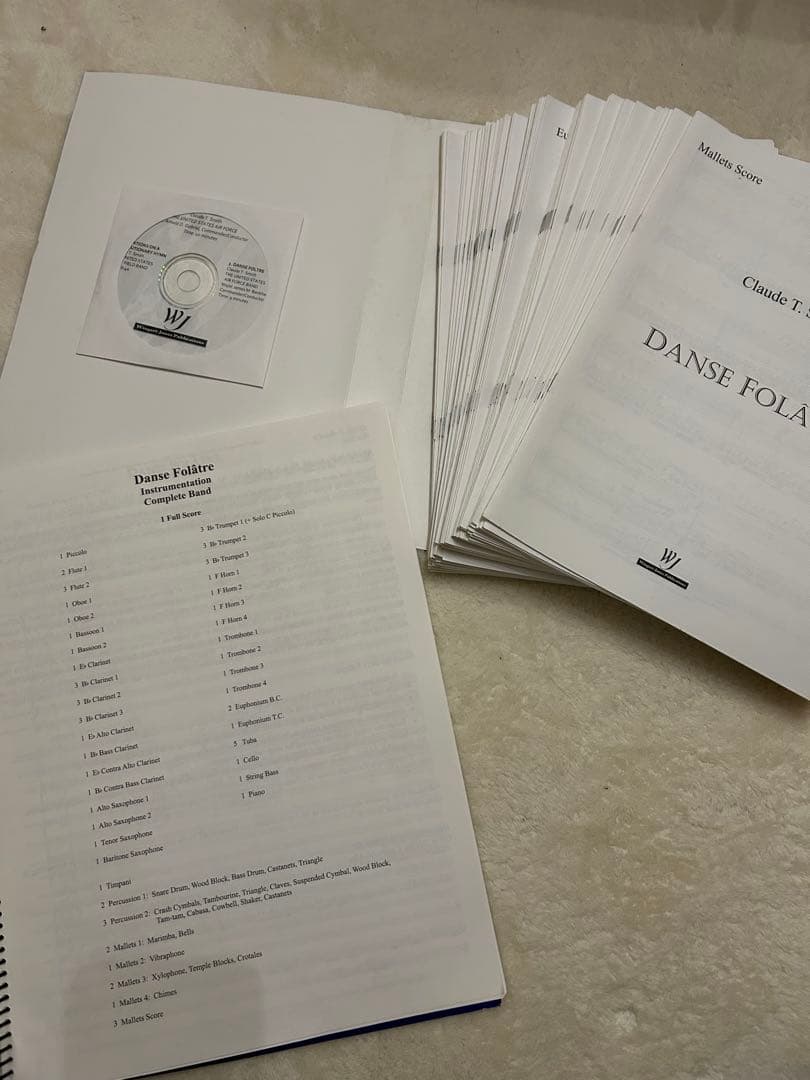 華麗なる舞曲 DANCE FOLATRE 吹奏楽楽譜 原譜 スコア パート譜完備